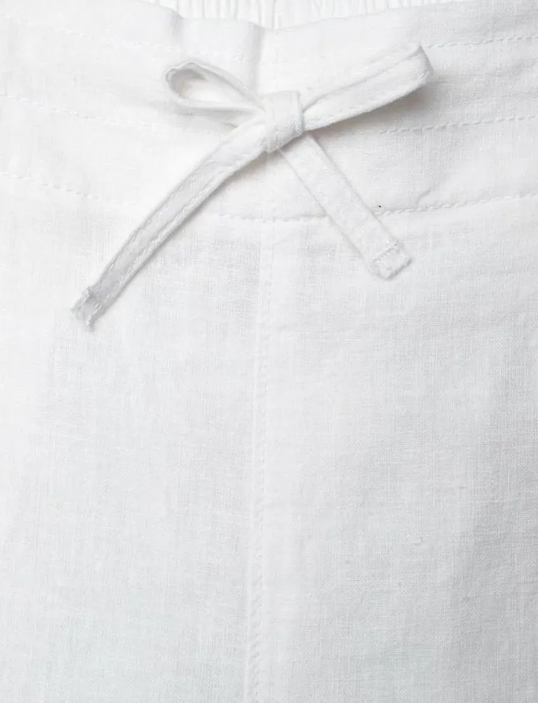 PULL ON COTTON LINEN PANTS - Byxa