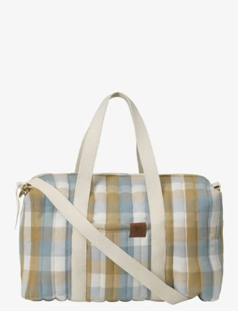 Quilted Gym Bag - Cottage Blue Checks - Ryggsäckar