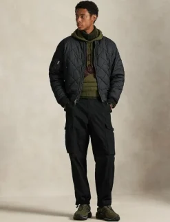Quilted Jacquard Bomber Jacket - Quiltade jackor