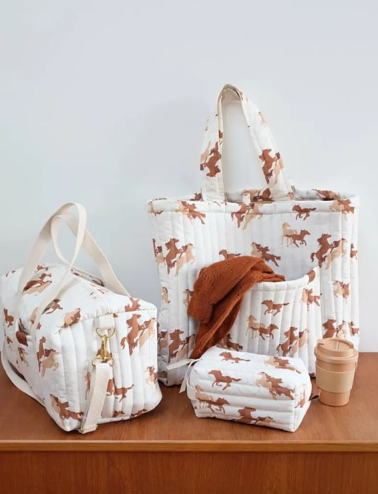 Quilted Tote Bag - Wild at Heart - Tygpåsar och små väskor