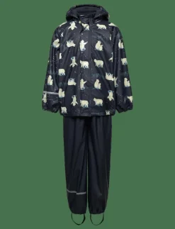 Rainwear Set - AOP, w. fleece - Regnställ