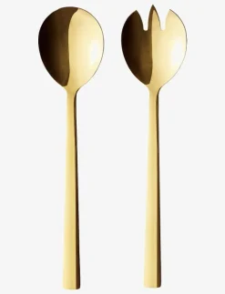 RAW - bestik salatsæt guld farvet belægning 2 dele gaveæske - Salladsbestick