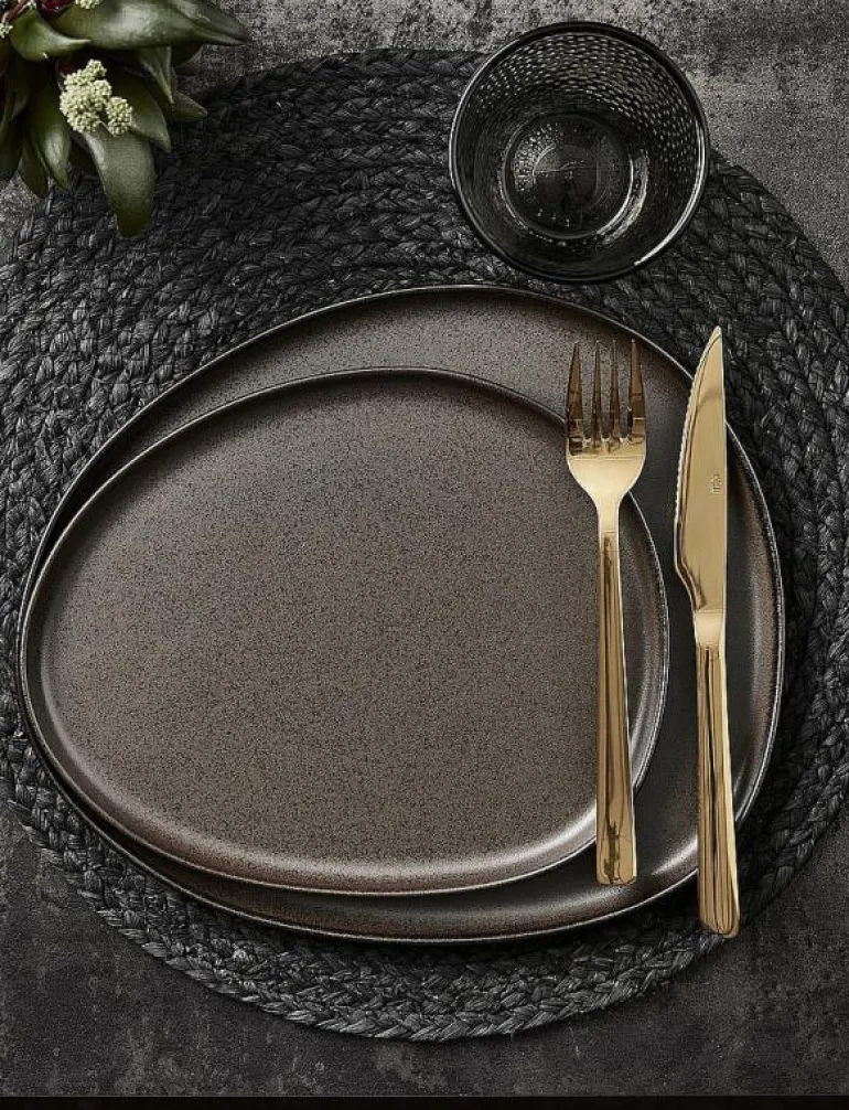 raw steakset gold color coating 8 pcs set - Bestickset