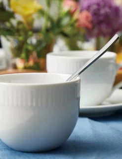 Relief - kaffekop m underkop porcelæn white 4 stk 20 cl gaveæske - Kaffekoppar