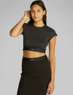 RIB CROP TEE - Crop tops