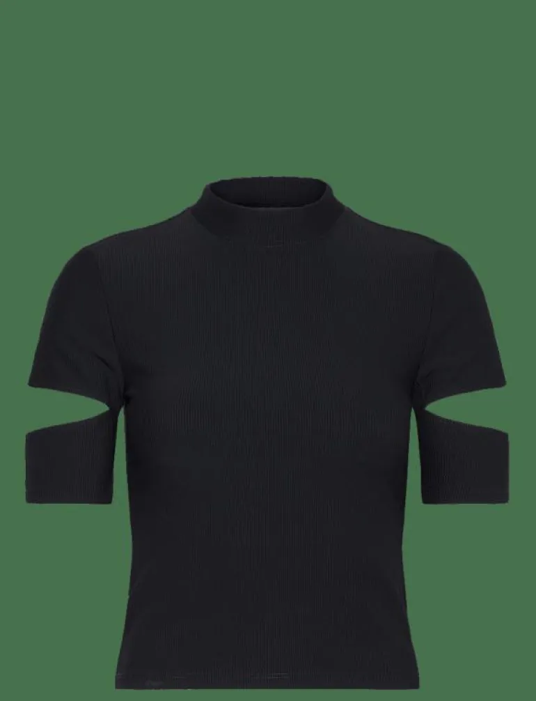 Ribbed Performance Cut-Out Top - T-Shirts