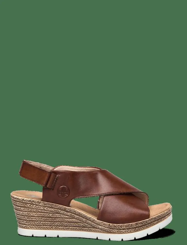 Rieker Ladies' sandals 61975-24 Brown - Kilklackar