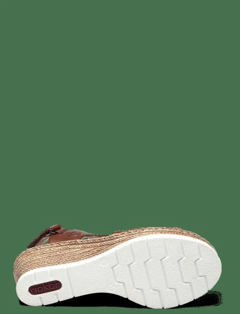Rieker Ladies' sandals 61975-24 Brown - Kilklackar