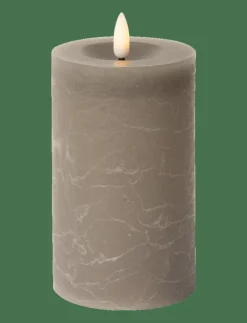 Rustic finish LED pillar candle - Dekoration