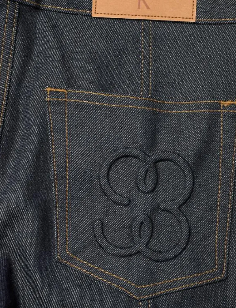 90s Stretch Button Front Jeans - Utsvängda jeans