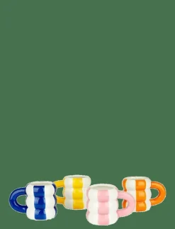 Set 4 Kaffekoppar i keramik Floats, blandade färger - Kaffekoppar