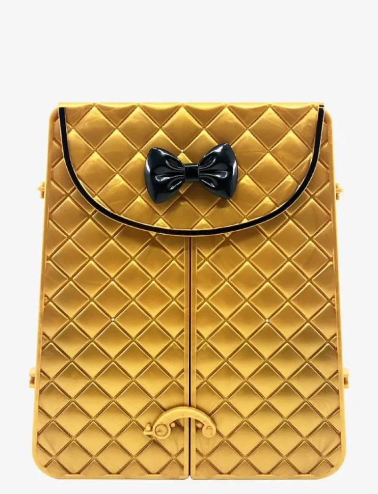 SHIMMER N SPARKLE COSMETIC BACKPACK GOLD - Smink