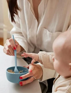 Silicone Baby Bowl 2-Pack Harmony Green - Serveringsset