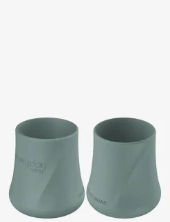 Silicone Baby Cup 2-Pack Harmony Green - Serveringsset