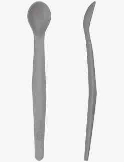 Silicone Baby Spoon Quiet Grey - Serveringsset