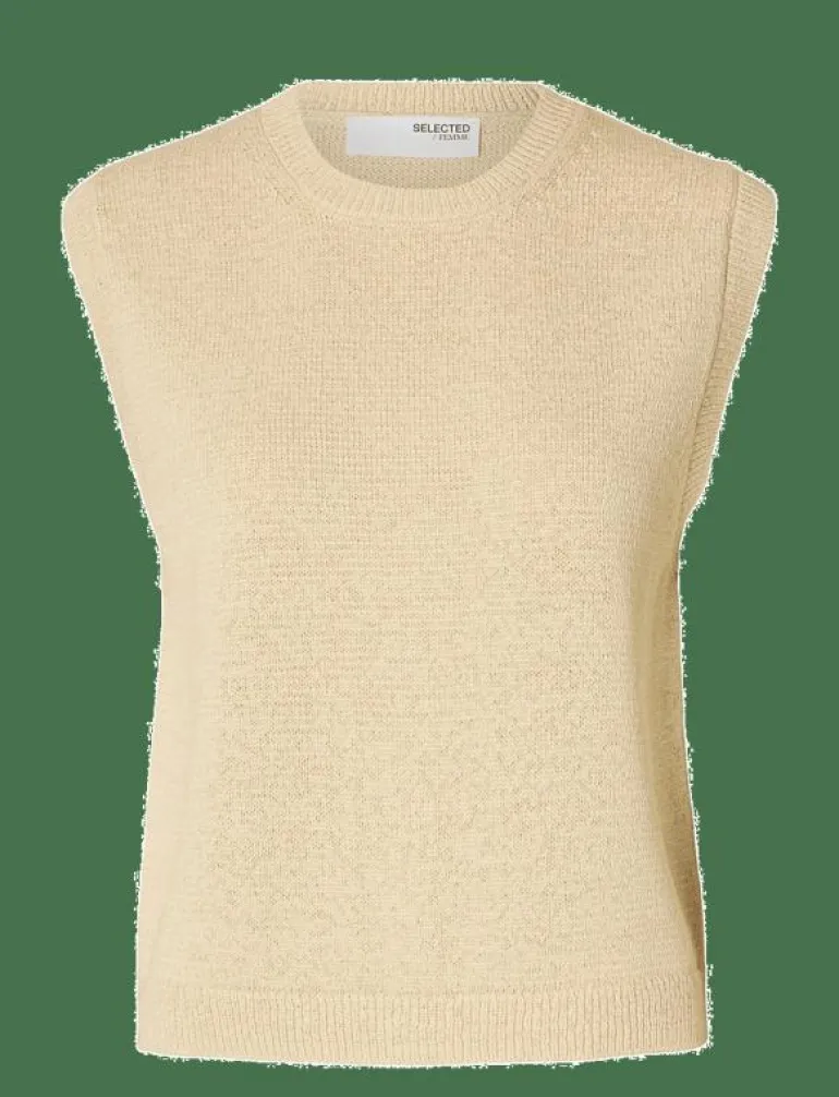 SLFALMA SL KNIT VEST - Stickade västar