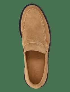 SLHCARTER SUEDE LOW PENNY LOAFER - Loafers