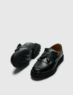SLHHUGO LEATHER KILTIE TASSEL LOAFER - Loafers