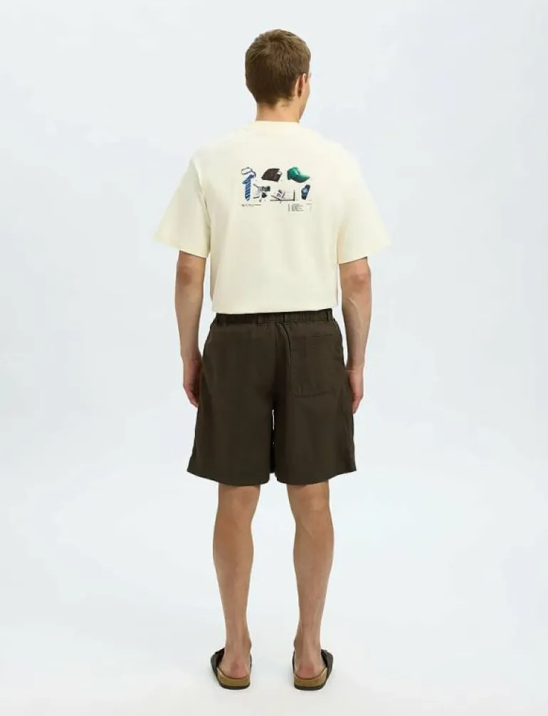 SLHLOOSE-MAGNUS SUN STRING SHORTS - Linneshorts