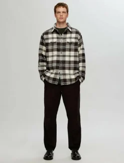 SLHRLXPABLO WOOL BLEND OVERSHIRT - Rutiga skjortor