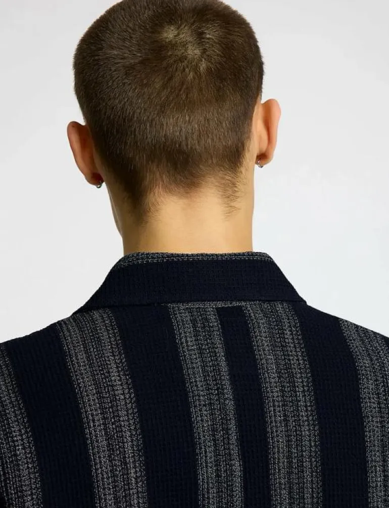 SLHTONY WAFFLE STRIPE OVERSHIRT - Jackor & rockar