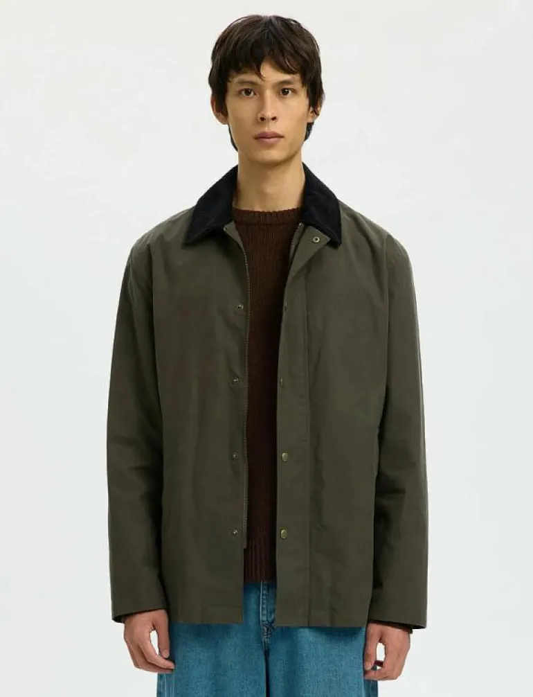 SLHWALTER WAXED COTTON 2.0 JKT NOOS - Tunna jackor