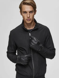 SLHZAIN LEATHER GLOVES - Fingervantar