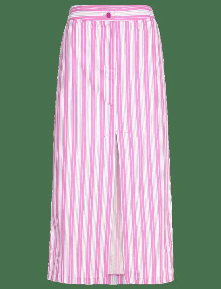 Slit striped skirt - Midi kjolar