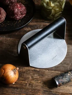 Smash burger Set Stainless steel, black handle - Grilltillbehör