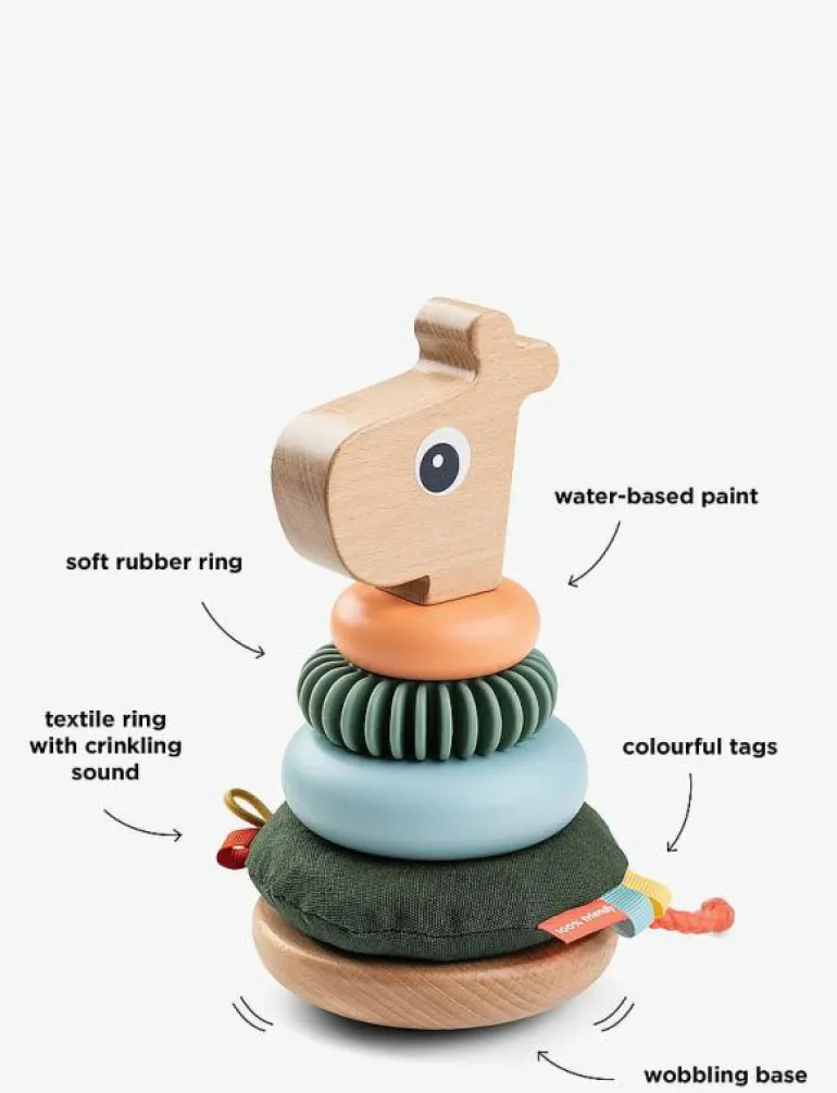Stacking tower Raffi Colour mix - Stapelbara klossar