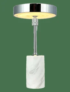 Starlight LED rechargeable table lamp chrome white marble - Bordslampor