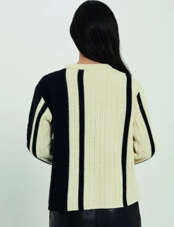Stilla blocking knit top - Stickat