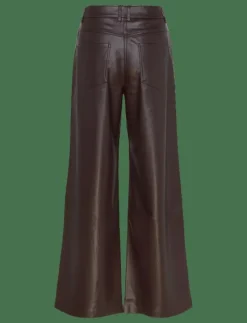 Straight-leg faux-leather trousers - Skinnbyxor