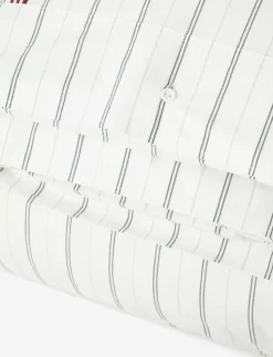 Striped Cotton Poplin Duvet Cover - Påslakan