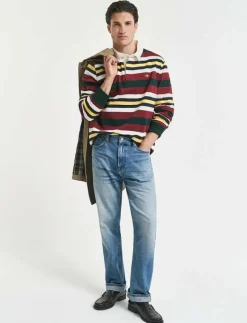STRIPED HEAVY RUGGER - Långärmade pikéer