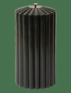 Striped LED pillar candle - Dekoration