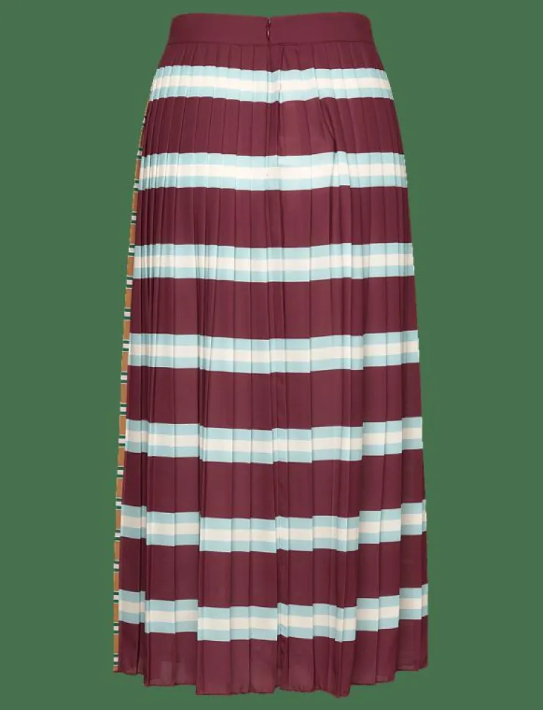 STRIPED PLEATED SKIRT - Maxikjolar