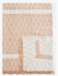 Striped Rope Structured Cotton Bedspread - Sängkläder