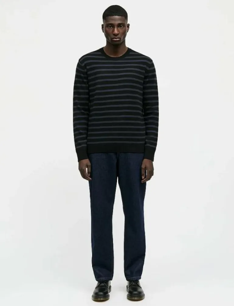 Super Wool Karsten Stripe Knit - Rundhalsad