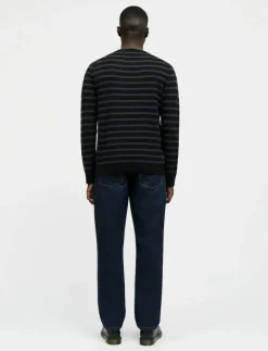 Super Wool Karsten Stripe Knit - Rundhalsad