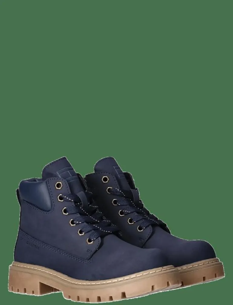 TOMMY HILFIGER LACE UP BOOTIES FAUX NUBUCK/LEATHER - Stövlar & Kängor