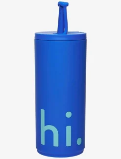 Travel cup with straw with soft coating - Termosmuggar