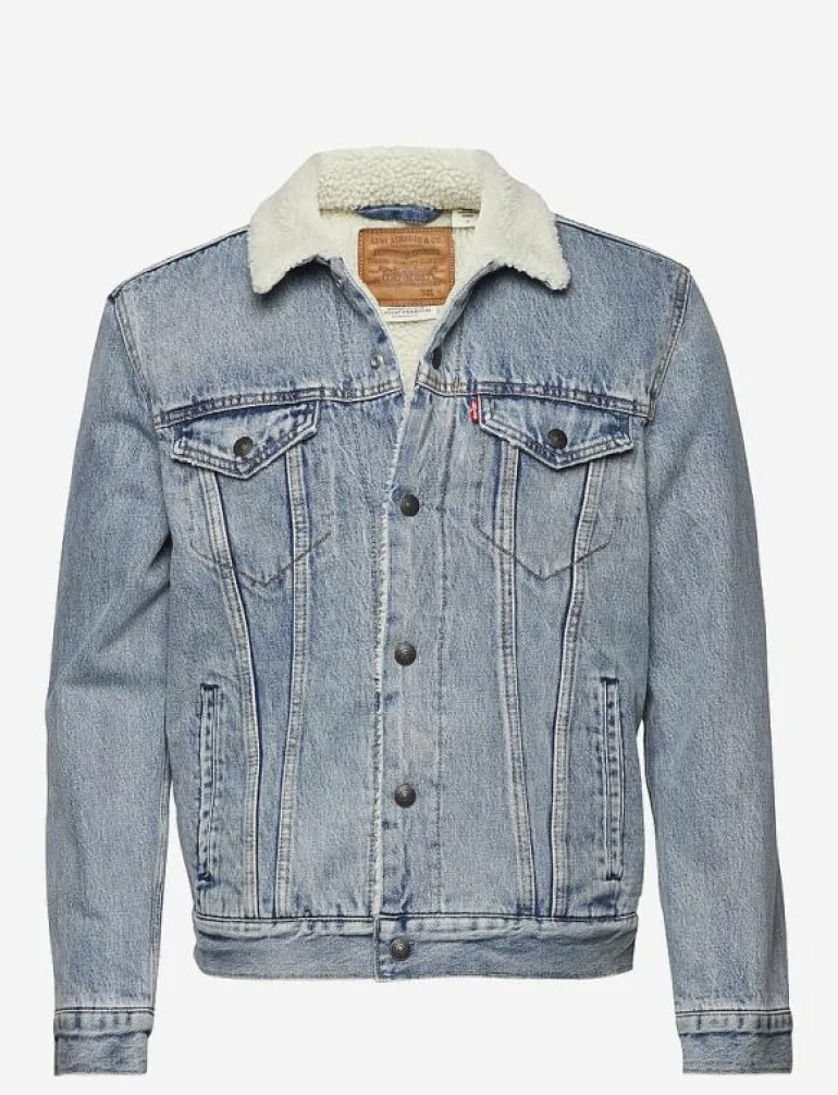 TYPE 3 SHERPA TRUCKER STONEBRI - Fodrade jeansjackor