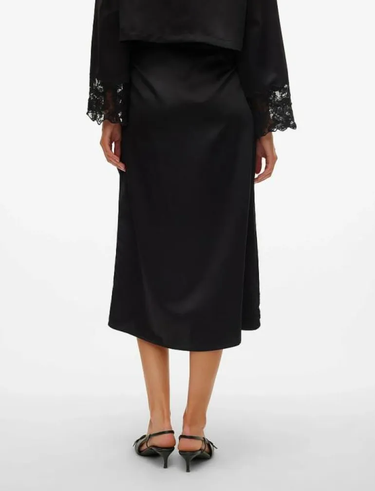 VMMERLE LACE HW 7/8 SKIRT WVN GA - Midi kjolar