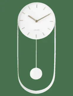 Wall clock Pendulum Charm steel white - Väggklockor