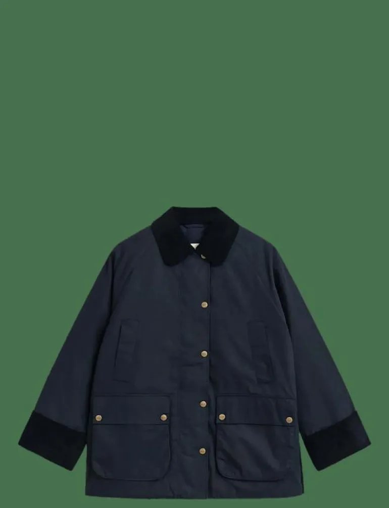 WAXED COTTON DOUBLE DECKER JACKET - Utilityjackor