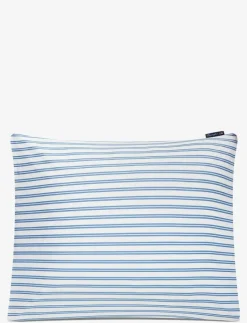 White/Blue Striped Cotton Poplin Pillowcase - Örngott