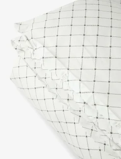 White/Gray Signature Star Sateen Duvet Cover - Påslakan