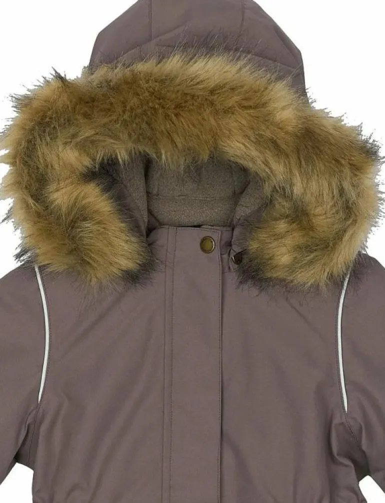 Winter Jacket waist Solid w. Fake F - Vinterjacka