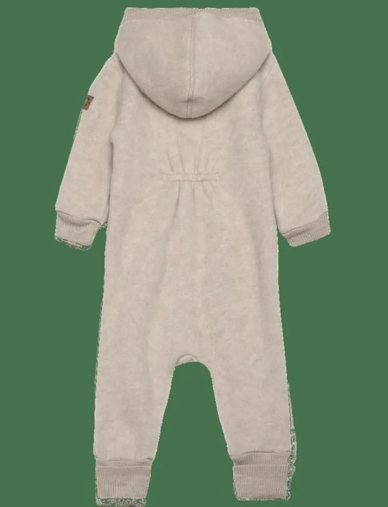 Wool Baby Suit w. Hood - Långärmad bodysuit